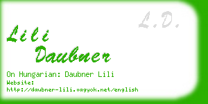 lili daubner business card